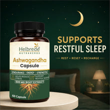 Helbrede Nutraherbs Ashwagandha Capsules 500mg | Withania Somnifera Root | 60 Capsules