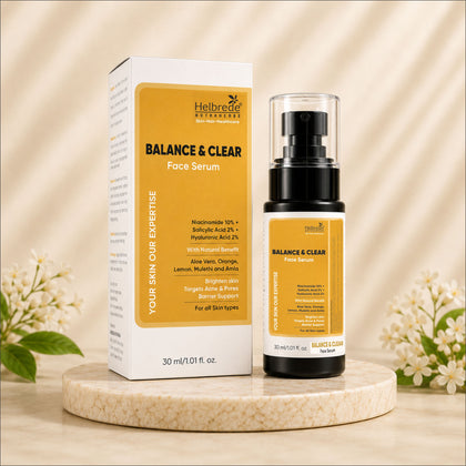 Helbrede Balance & Clear Face Serum | Niacinamide 10% + Salicylic Acid 2% for Acne & Pores - Hebrede Nutraherbs