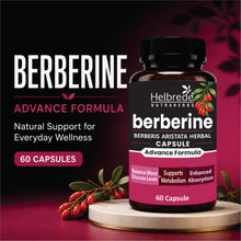 Helbrede Berberine Capsules 400mg | Berberis Aristata with Cinnamon & Black Pepper | Metabolic Wellness Support | 60 Capsules
