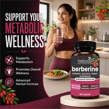 Helbrede Berberine Capsules 400mg | Berberis Aristata with Cinnamon & Black Pepper | Metabolic Wellness Support | 60 Capsules