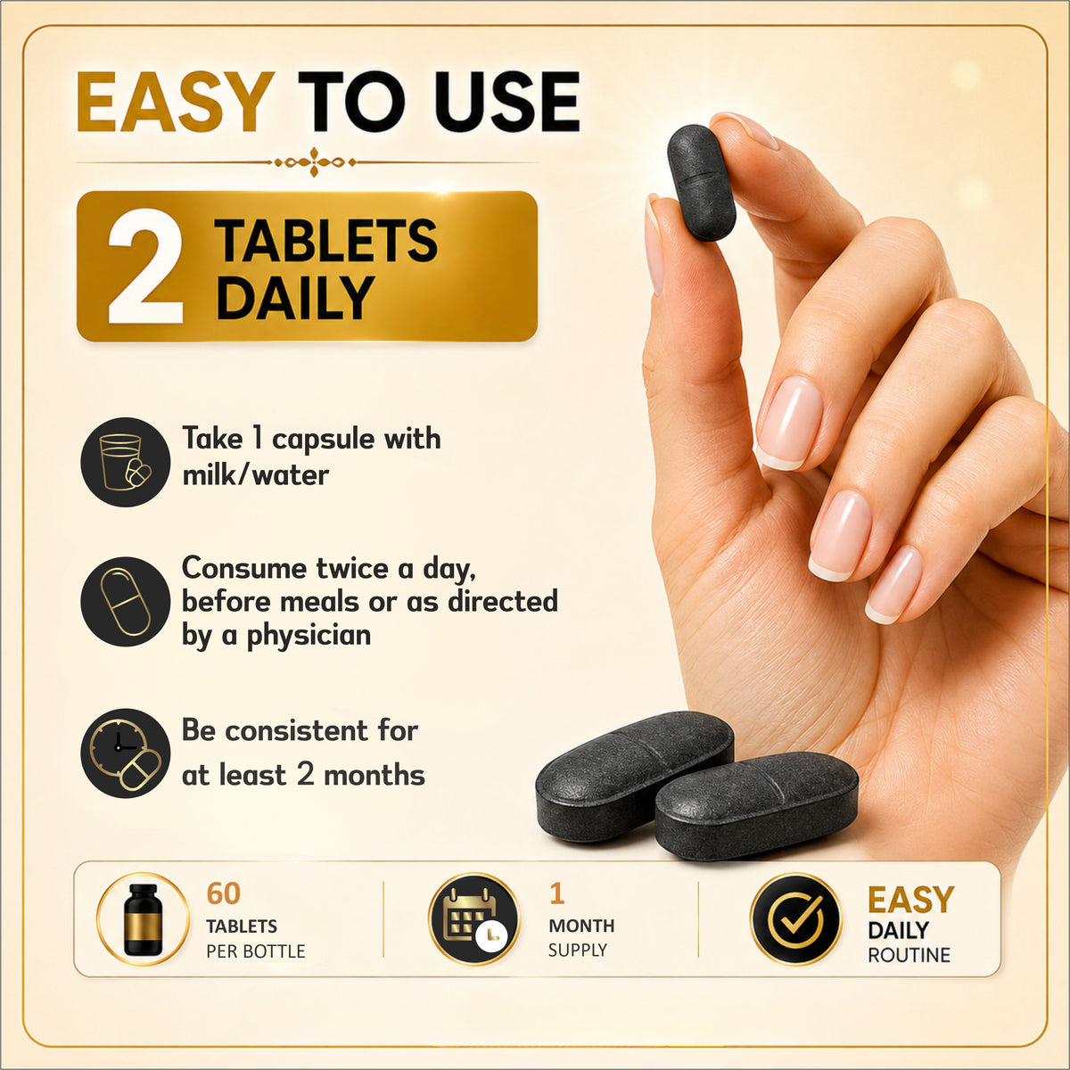 Helbrede Bio Fully Hair Tablet | Hair Growth Supplement with Biotin, Zinc & Selenium - Hebrede Nutraherbs