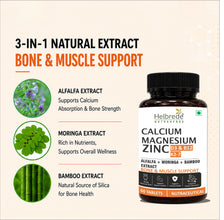 Helbrede Nutraherbs Calcium Magnesium Zinc D3, B12 & K2-7 Tablets | Bone, Muscle & Joint Support | 60 Tablets