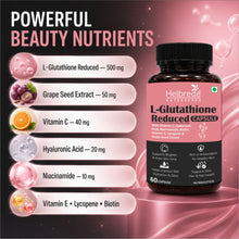 Helbrede L-Glutathione Reduced Capsules 500mg | Antioxidant Skin, Hair & Nail Support