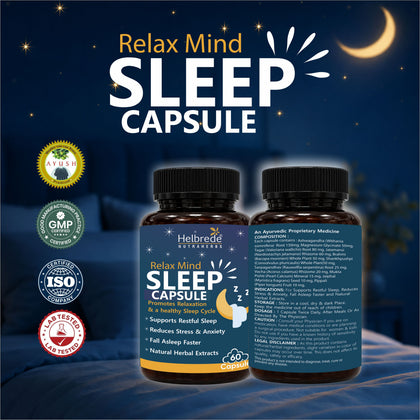 Helbrede Nutraherbs Relax Mind Sleep Capsule - Hebrede Nutraherbs