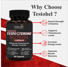 Helbrede testohel Testosterone Booster Capsule | Best Ayurvedic Testosterone Booster for Men | Strength, Stamina & Vitality Support